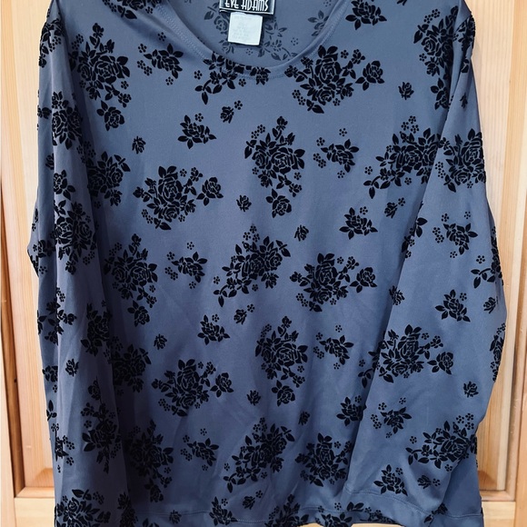 Eve Adam’s career top velvet floral Large - Picture 1 of 4